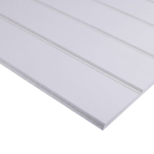 9mm Bead & Butt Primed Long Grooved Moisture Resistant MDF 101.6mm Centres 2440 x 1220mm (8′ x 4′) FSC®
